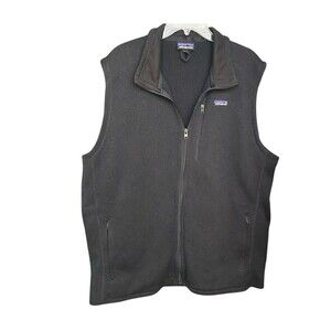 Patagonia Better Sweater Mens XXL Full Zip Fleece Vest Sleeveless 2XL Black